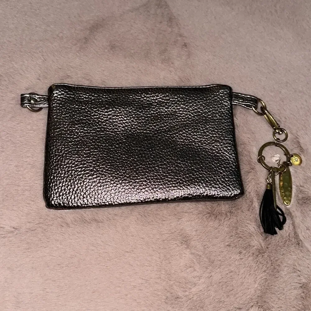 Elegant Bronze Siver Wristlet with Gold Charms